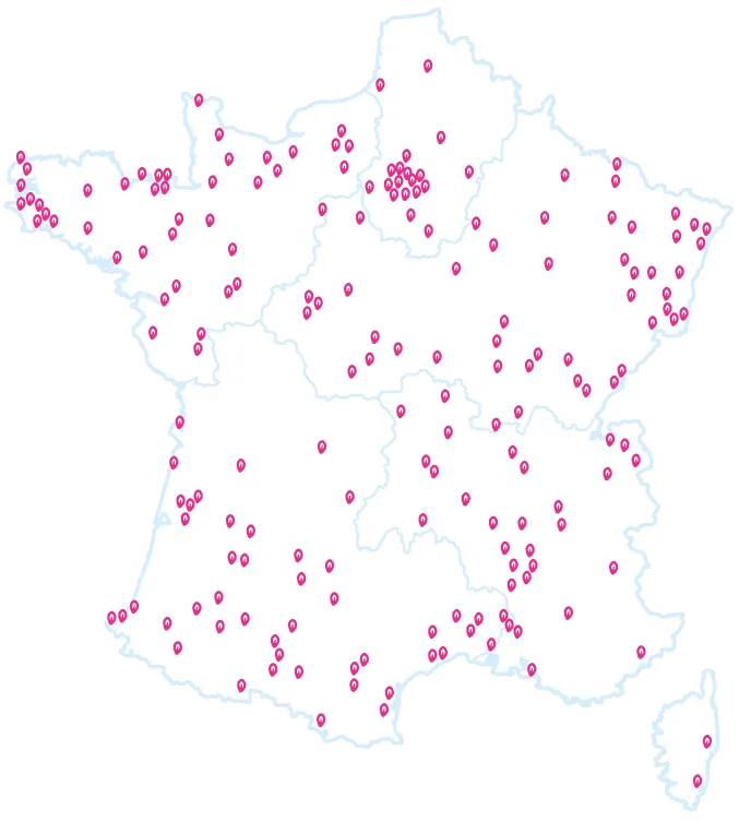 Carte des magasins Accord Bio